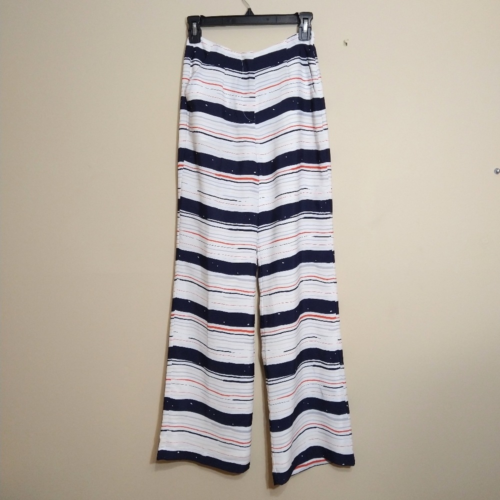 🌹BCBGeneration Wide Leg High Waisted Striped Trousers Size 0